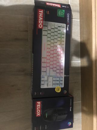 Teclado y ratón GAMINGXTrust blanco