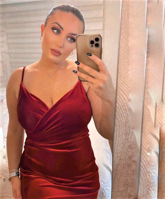 Vestido terciopelo lencero rojo burdeos Zara