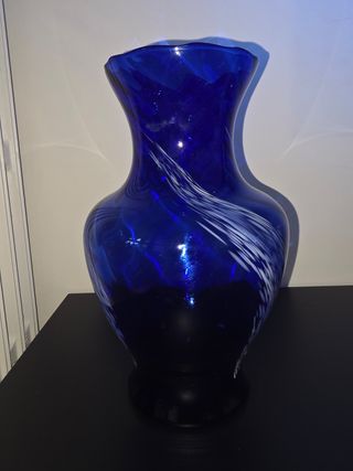 Vaso Murano blu e bianco