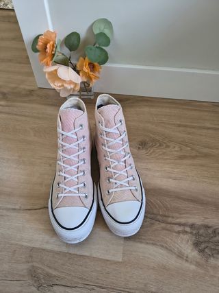 Converse con plataforma talla 40 color rosa clarit