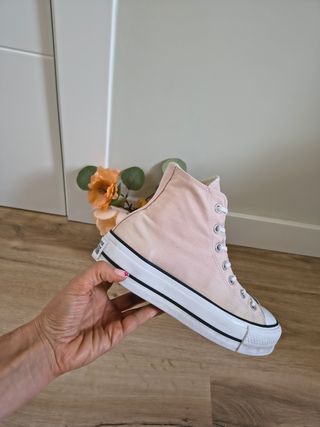 Converse con plataforma talla 40 color rosa clarit