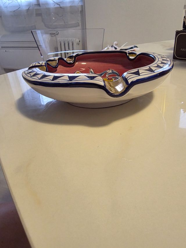 Posacenere Ceramica Dipinto a Mano