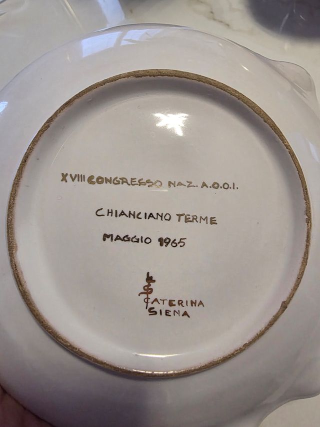 Posacenere Ceramica Dipinto a Mano
