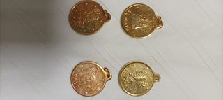 4 Colgantes dorados signos zodiacales