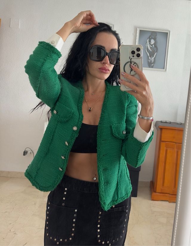 Giacca verde Zara - Taglia S