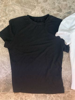 3 tops XS - Blanco, negro, azul