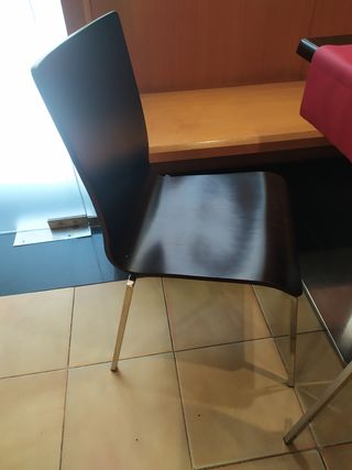 33Sillas bar  - madera y metal y 20 mesas de 60x60