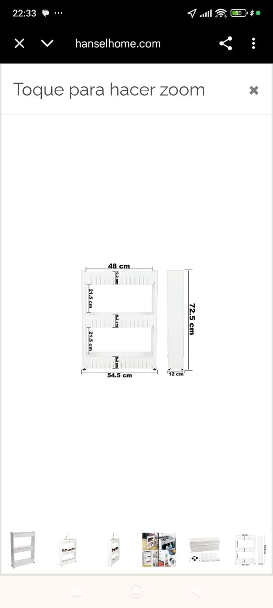 Carrito de 3 niveles - organizador