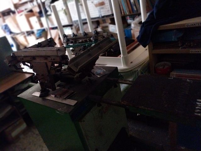 Máquina serigrafía vintage