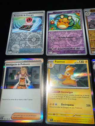 10 cartas holo i revholo Pokémon Escarlata Violeta