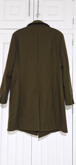 Abrigo Zara Man verde kaki talla L