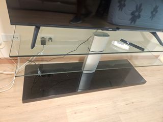 Mesa TV cristal negro