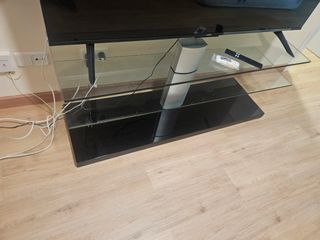 Mesa TV cristal negro
