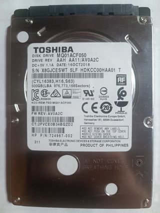 ULTIMOS DIAS A LA VENTA Disco Duro Toshiba 500GB