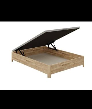 Canapé abatible madera - marrón gris