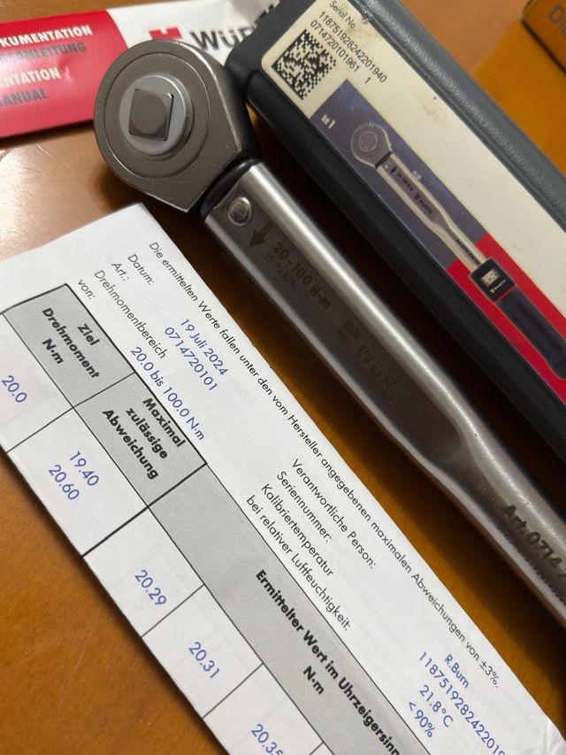 Llave dinamométrica Wurth 20-100 Nm DE 1/2 NUEVA