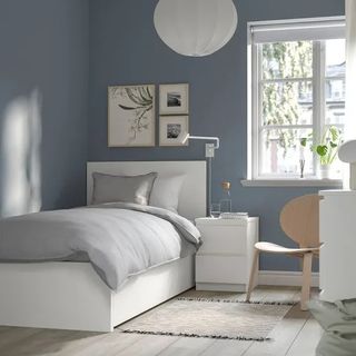 Cama Malm blanca 90x200 de Ikea + colchón 