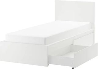 Cama Malm blanca 90x200 de Ikea + colchón 