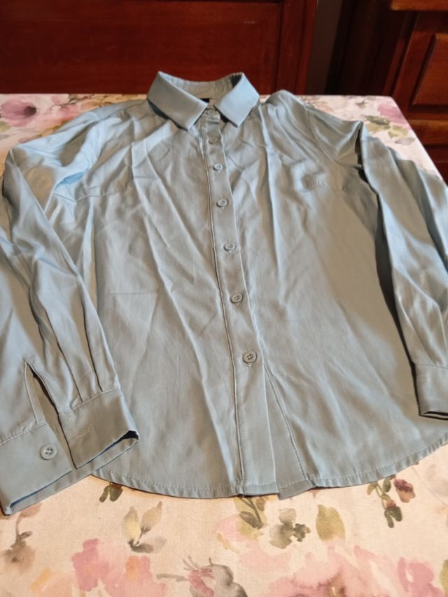 Camicia celeste maniche lunghe