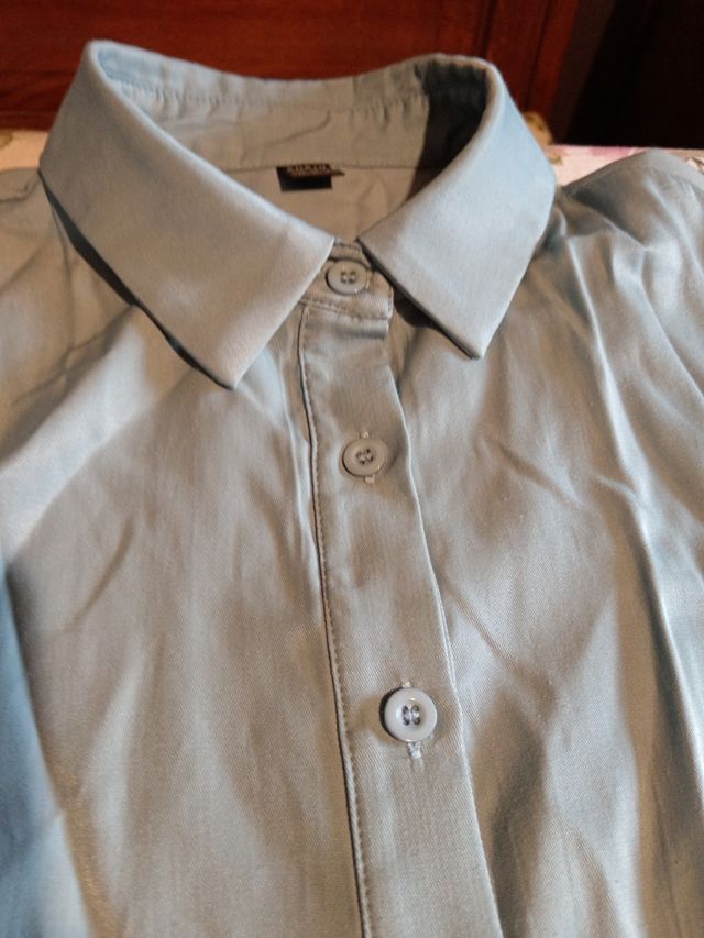 Camicia celeste maniche lunghe