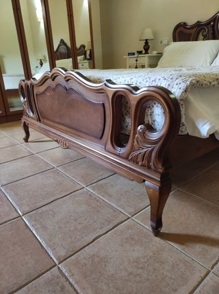 Cama madera maciza cerezo