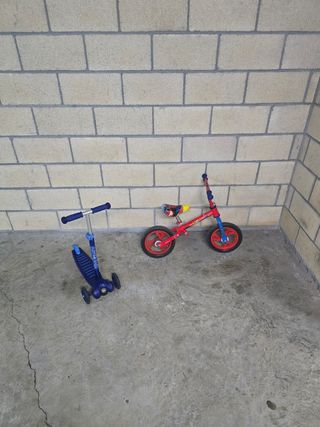 Patinete y bici infantil