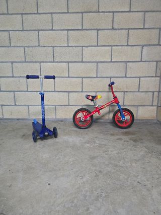 Patinete y bici infantil