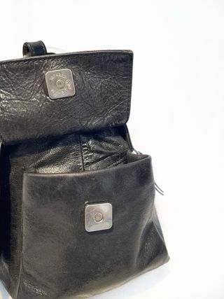Bolso bandolera cuero negro