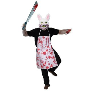 Disfraz Conejo Sangriento Terror Unisex Kit 4 pcs
