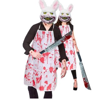 Disfraz Conejo Sangriento Terror Unisex Kit 4 pcs