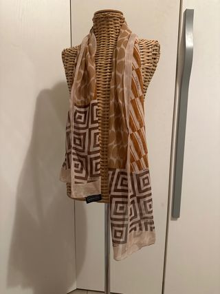 Foulard in seta LeidiLancetti beige e marrone