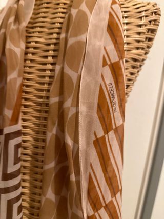 Foulard in seta LeidiLancetti beige e marrone