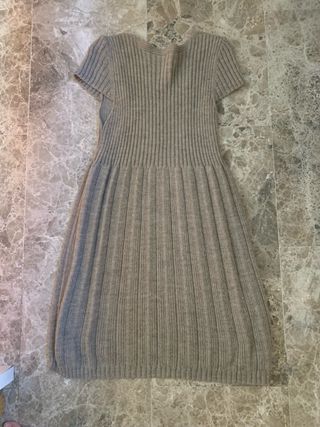Vestido mujer lana beige talla XXS