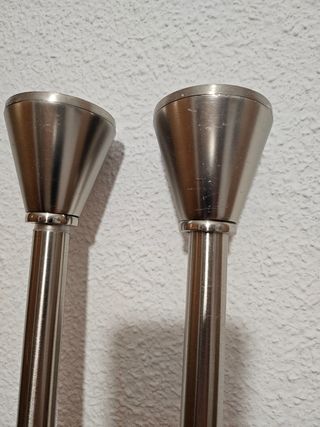 2 Barras Cortina Metalicas extensibles Plateadas