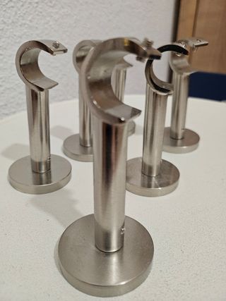 2 Barras Cortina Metalicas extensibles Plateadas