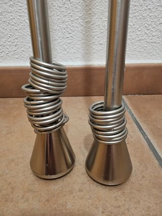 2 Barras Cortina Metalicas extensibles Plateadas