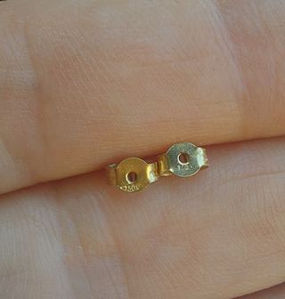 Orecchini oro giallo 750 - cristalli azzurri