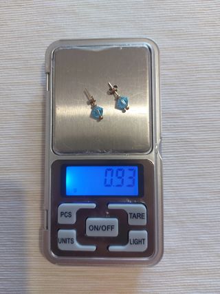 Orecchini oro giallo 750 - cristalli azzurri