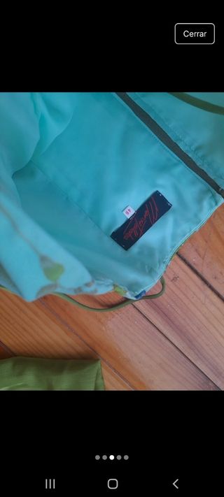 Conjunto falda y top - Verde y azul