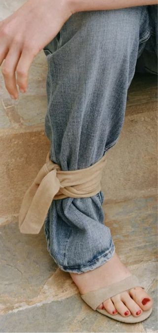 Sandalias Zara beige tiras