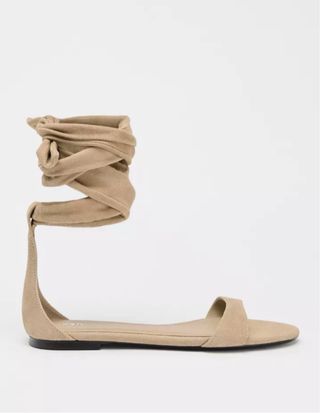 Sandalias Zara beige tiras