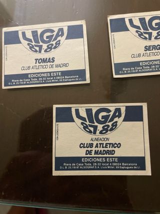 Cromos Atlético Madrid 87-88