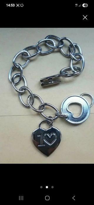 Bracciale acciaio cuore 
