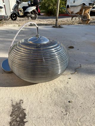 vendo 2 Lámpara de cristal color plata a tras luz 