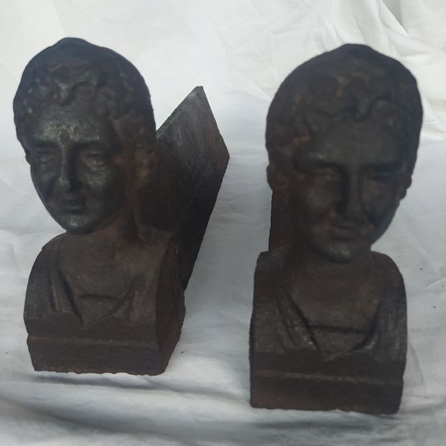 2 morillos chimenea antiguos