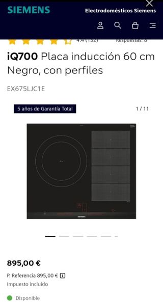 Vitroceramica Siemens 500€