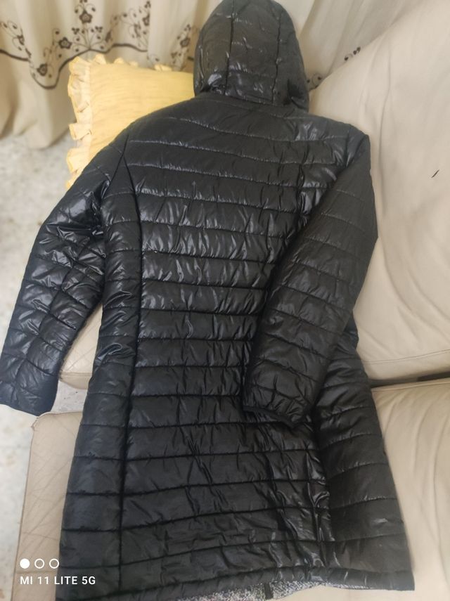 Abrigo Cortefiel reversible negro-gris