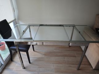 Mesa cristal extensible Glivarp - Ikea