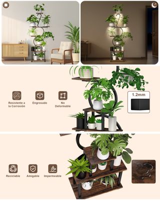★Estantería Luz Solar para plantas, 170cm, cultivo