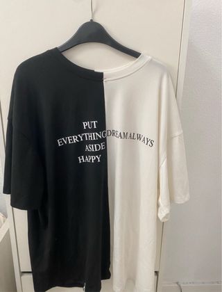 Camiseta bicolor - Blanco y Negro